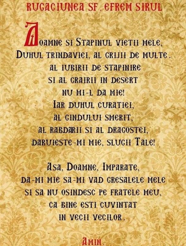 Rugăciunea Sfântului Efrem Sirul: O Îndrumare Esențială în Postul Mare - Alți Sfinți